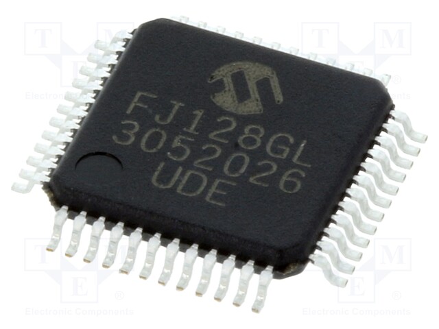 PIC microcontroller; Memory: 128kB; SRAM: 8B; SMD; TQFP48