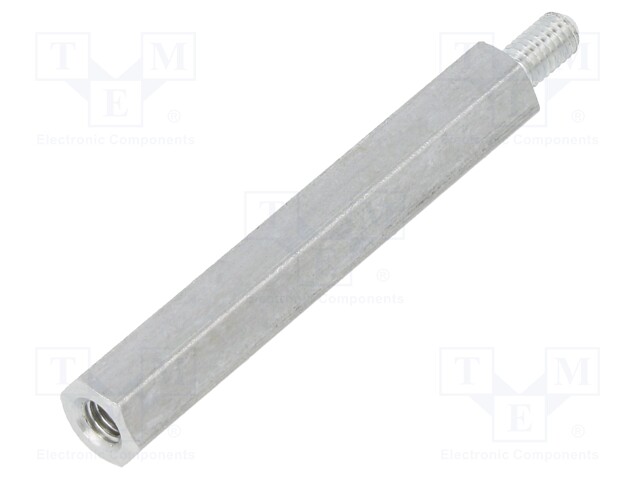 Screwed spacer sleeve; Int.thread: M3; 35mm; Ext.thread: M3