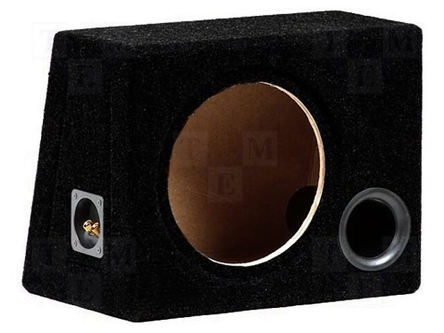 Car loudspeaker enclosure; MDF; black; textil; 25l; 250mm