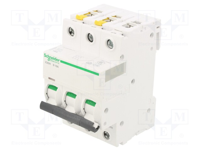 Circuit breaker; 400VAC; Inom: 16A; Poles: 3; DIN; Charact: B; 10kA