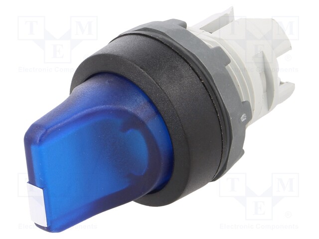 Switch: rotary; Stabl.pos: 1; 22mm; blue; Illumin: MLB-1; IP66; Pos: 2