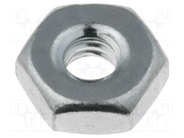 Nut; hexagonal; UNC4-40; steel; Plating: zinc; Pitch: 40