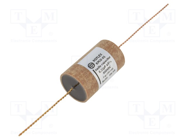 Capacitor: copper-polypropylene-paper; 0.22uF; 600VDC; ±5%