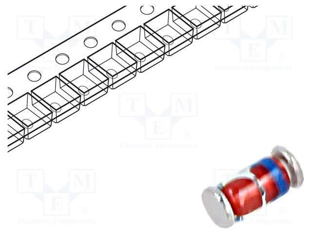 Diode: Zener; 1W; 5.1V; 185mA; SMD; reel,tape; MELF; single diode