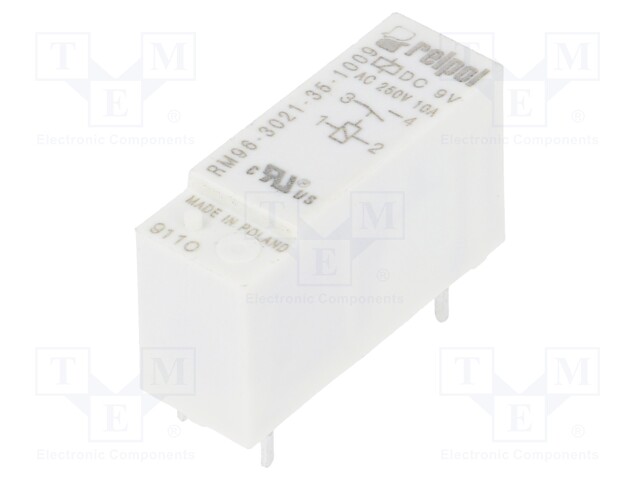 Relay: electromagnetic; SPST-NO; Ucoil: 9VDC; 8A/250VAC; 8A/24VDC