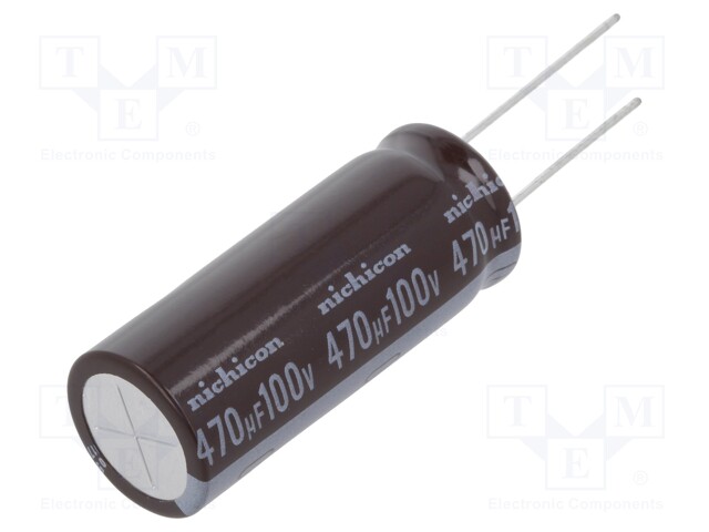 Capacitor: electrolytic; low impedance; THT; 470uF; 100VDC; ±20%