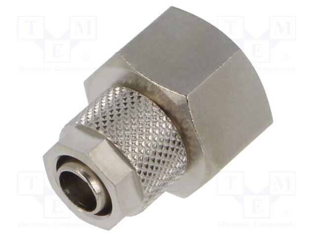 Screw-on fitting; threaded; max.15bar; nickel plated brass; 8mm