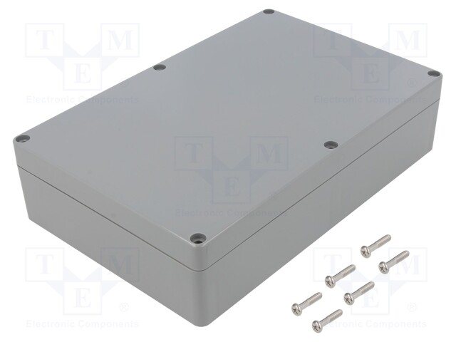 Enclosure: multipurpose; X: 146mm; Y: 222mm; Z: 55mm; ABS; light grey