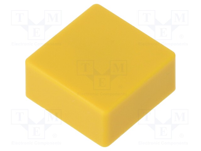Button; push-in; none; 5.5mm; square; -25÷70°C; yellow