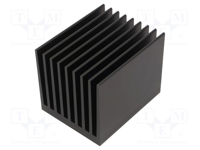 Heatsink: extruded; grilled; black; L: 100mm; W: 80mm; H: 80mm; 2.3K/W