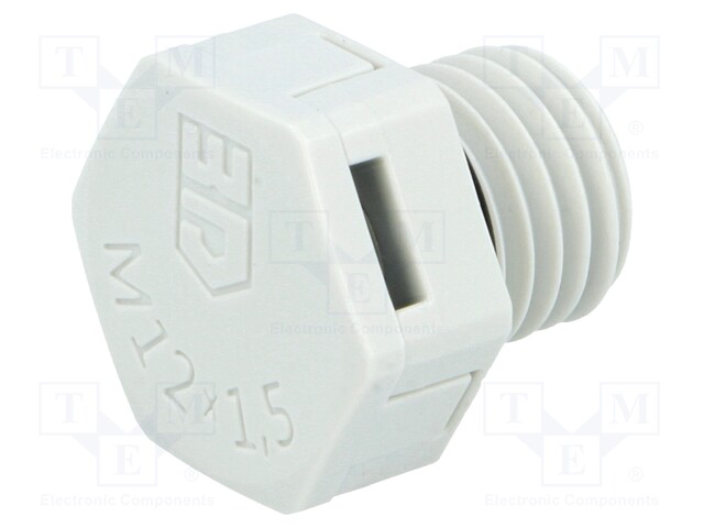 Pressure compensation device; IP68; Thread: M12; Body: grey; 10mm