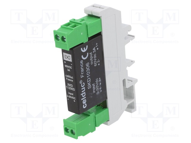 Relay: solid state; Ucntrl: 3÷30VDC; 1A; 2÷60VDC; DIN; Series: XKD