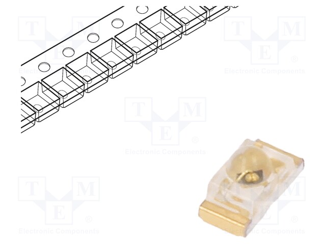 LED; SMD; 0603; yellow; 280÷450mcd; 1.6x0.8x0.95mm; 60°; 2÷2.5V