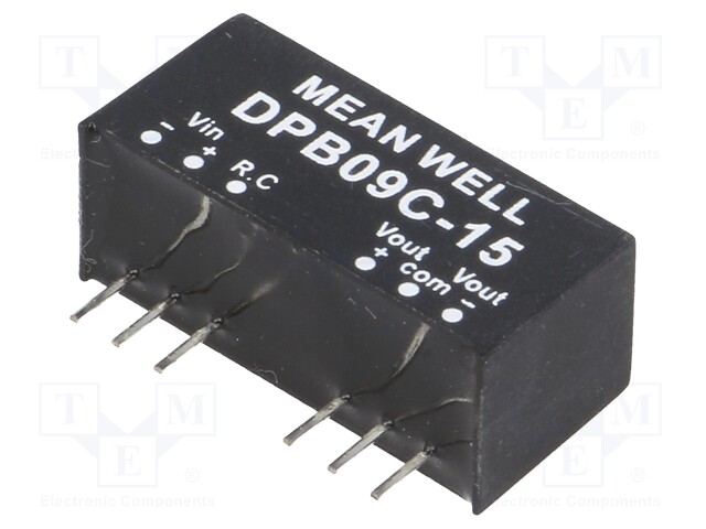 Converter: DC/DC; 9W; Uin: 36÷75V; Uout: 15VDC; Uout2: -15VDC; SIP8