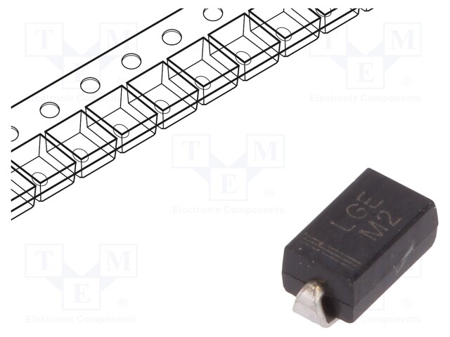 Diode: rectifying; SMD; 100V; 1A; Package: reel,tape; SMAJ; Ifsm: 30A