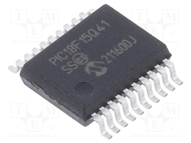 PIC microcontroller; Memory: 32kB; SRAM: 2kB; EEPROM: 512B