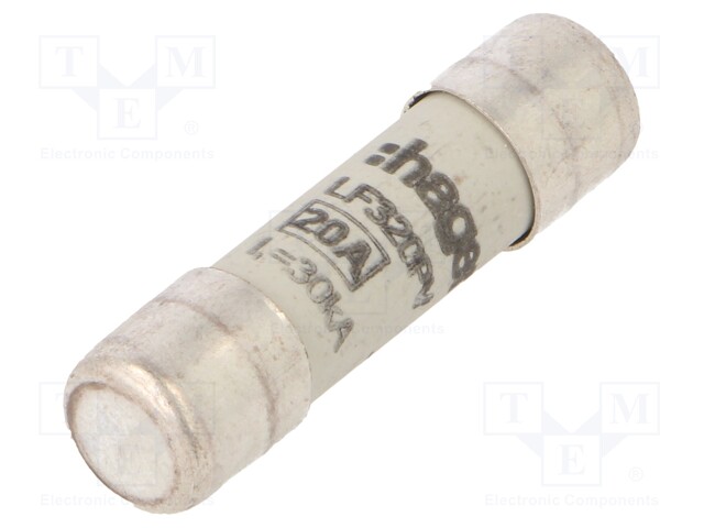 Fuse: fuse; gPV,time-lag; 20A; 1kVDC; cylindrical,industrial