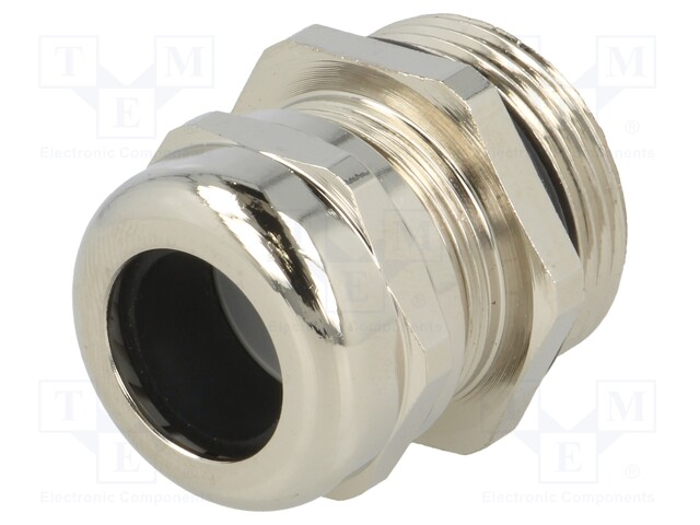 Cable gland; M25; IP68; Mat: brass; Body plating: nickel