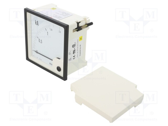 Meter: panel; analogue; 0/1,25÷2,5kA; True RMS; Iin: 0-5/10A; IP52