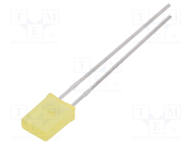 LED; rectangular; 5x2x7.05mm; yellow; 20÷45mcd; 130°; Front: flat