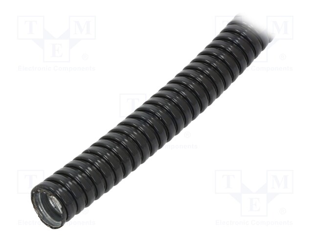 Protective tube; ØBraid : 21mm; galvanised steel; black; Len: 10m