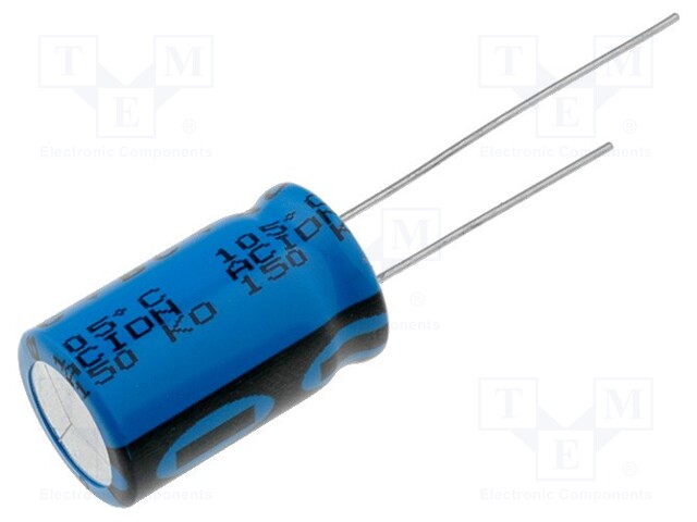 Capacitor: electrolytic; low ESR; THT; 1000uF; 25VDC; Ø12.5x20mm