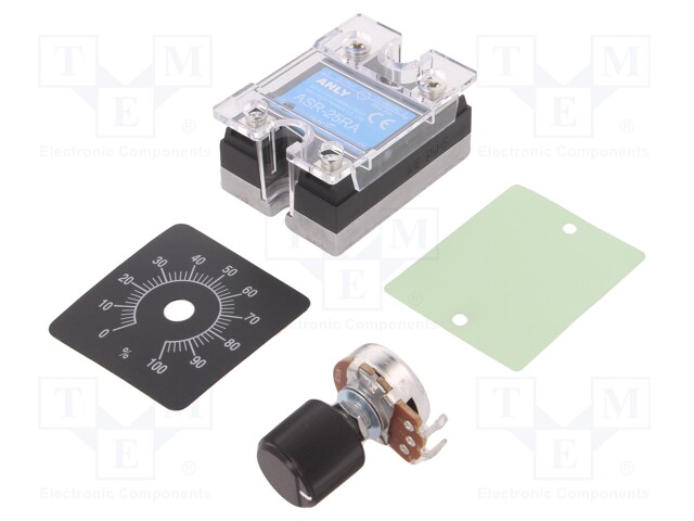 Relay: solid state; Rin: 0÷250kΩ; 25A; 24÷280VAC; Variant: 1-phase