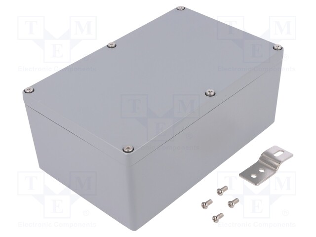 Enclosure: multipurpose; X: 120mm; Y: 188mm; Z: 78mm; aluminium; grey