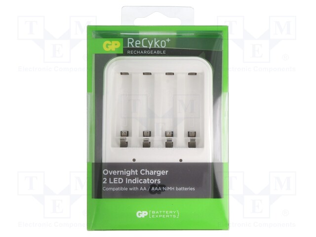 Charger: for rechargeable batteries; Ni-MH; Size: AA,AAA; Plug: EU