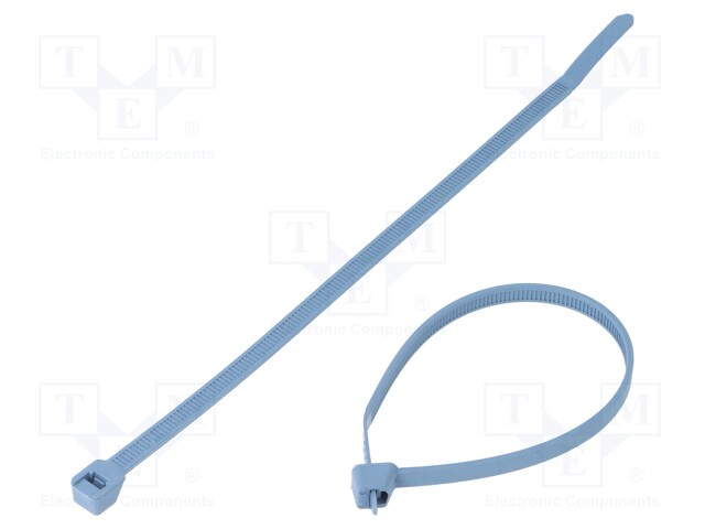 Cable tie; with metal; L: 186mm; W: 4.8mm; polyamide; 222N; -40÷85°C