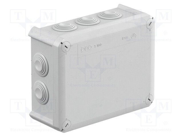 Enclosure: junction box; X: 150mm; Y: 190mm; Z: 77mm; IP66