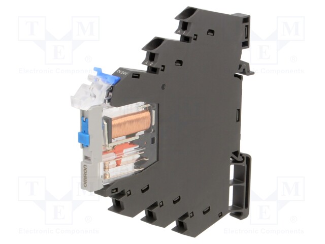 Relay: interface; SPDT; Ucoil: 24VDC; 6A; 6A/250VAC; 6A/30VDC; DIN