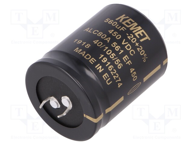 Capacitor: electrolytic; 560uF; 450VDC; ESR: 240mΩ; SNAP-IN; ±20%