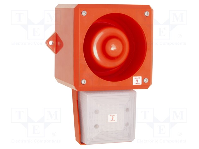 Signaller: lighting-sound; 48VDC; siren,flashing light; LED; IP66