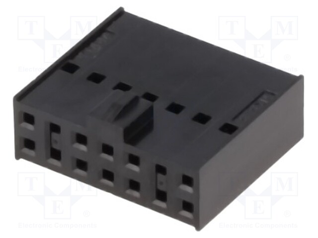 Plug; wire-board; female; C-Grid III; 2.54mm; PIN: 14; w/o contacts