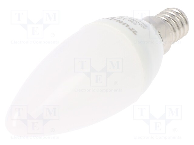 LED lamp; cool white; E14; 220/240VAC; 500lm; 5.5W; 6500K; -20÷40°C