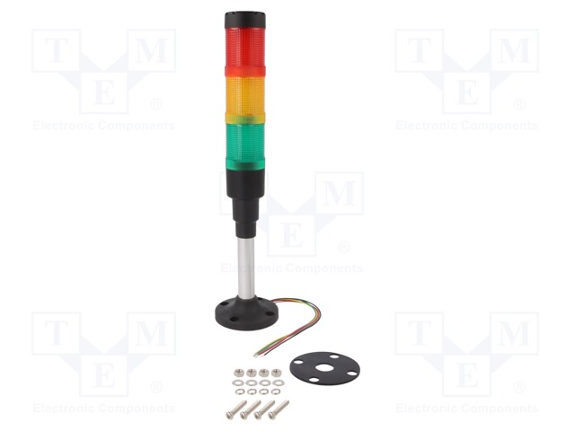 Signaller: signalling column; LED; red/yellow/green; Usup: 230VAC