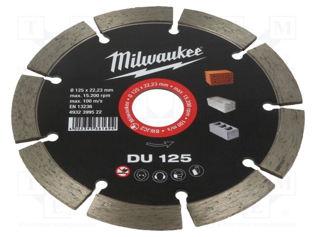 Cutting diamond wheel; Ø: 125mm; Øhole: 22.2mm; Disc thick: 2.3mm