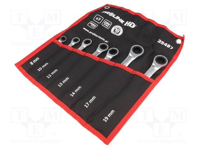 Key set; rattle,combination spanner; chromium plated steel