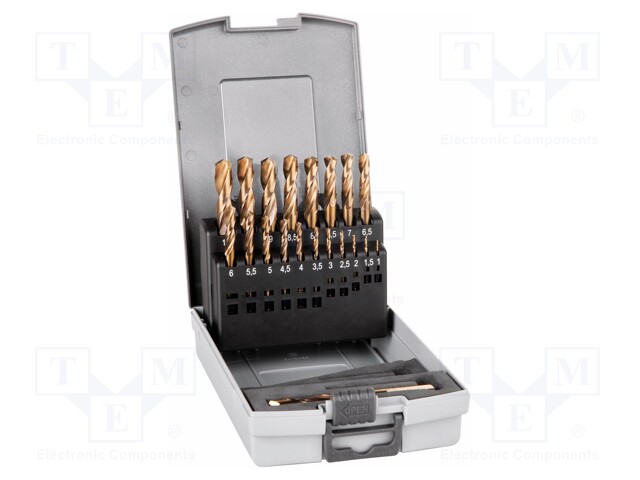 Drill set; for metal; high speed steel cobalt HSS-Co; 24pcs.