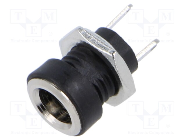 Socket; DC supply; female; 5.5/2.1mm; soldering; 2A; 30VDC