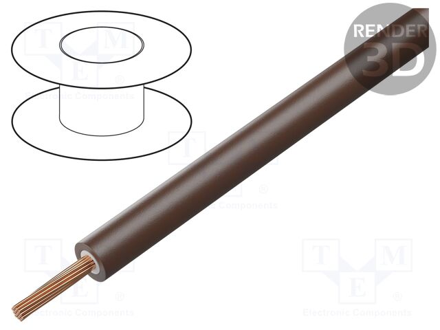 Wire; FlexiVolt-2V,Flexivolt®; stranded; Cu; 0.75mm2; brown; PVC