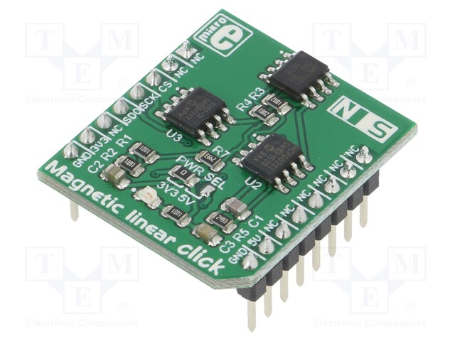 Click board; magnetic field sensor; SPI; HMC1501; 3.3/5VDC