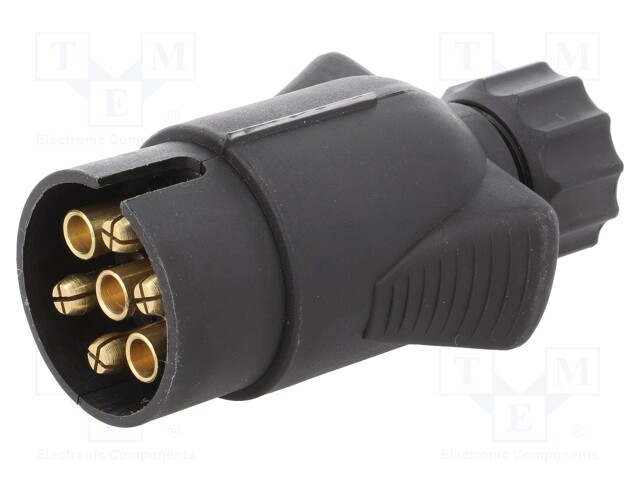 Connector: automotive; plug; PIN: 7; Conform to: PN-ISO 1724; 12VDC