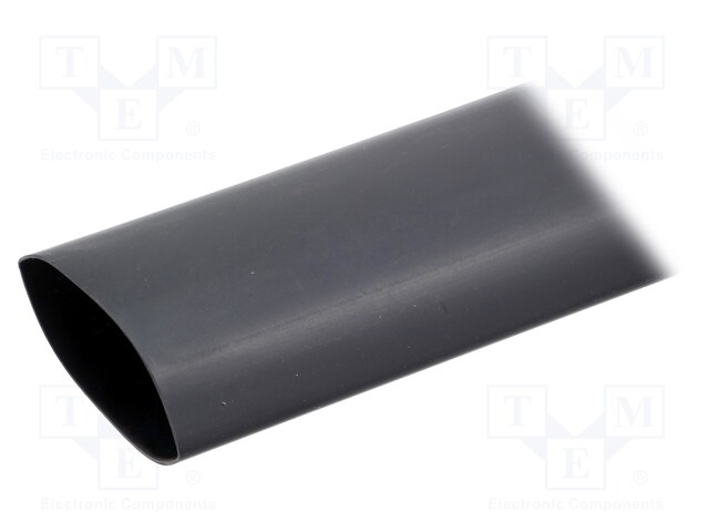 Heat shrink sleeve; 3.5: 1; 75mm; L: 1m; black; Wall thick: 3mm