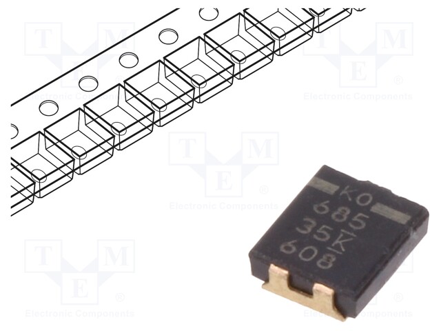 Capacitor: tantalum-polymer; 6.8uF; 35VDC; Case: T; 1311; ESR: 90mΩ