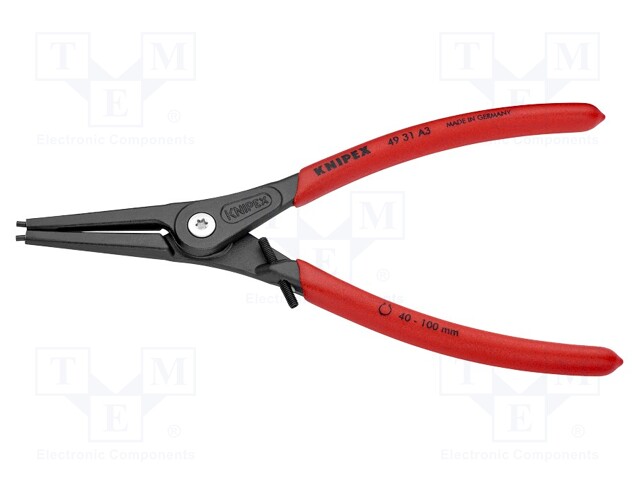 Pliers; internal circlip; Ring: external; Pliers len: 225mm