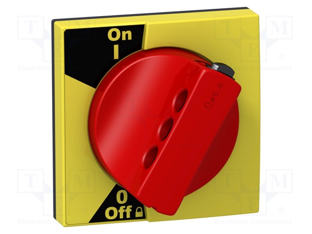 Knob; red/yellow