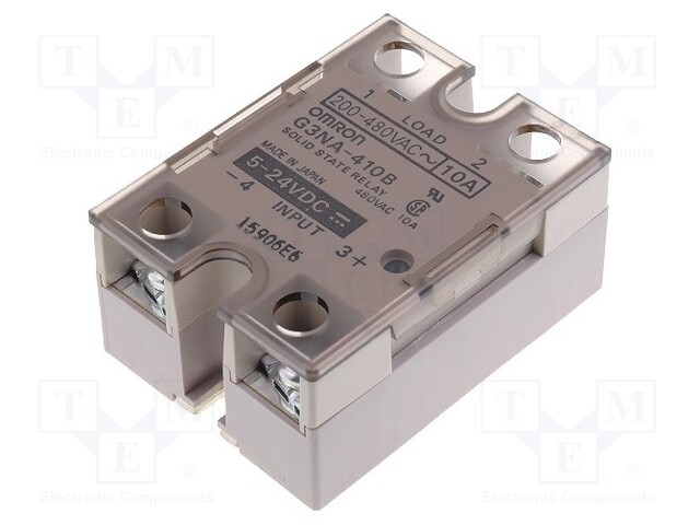 Relay: solid state; Ucntrl: 5÷24VDC; 10A; 200÷480VAC; -30÷80°C