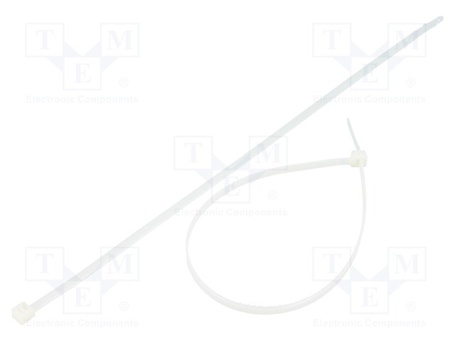 Cable tie; L: 280mm; W: 4.8mm; polyamide; 222N; natural; Ømax: 76mm